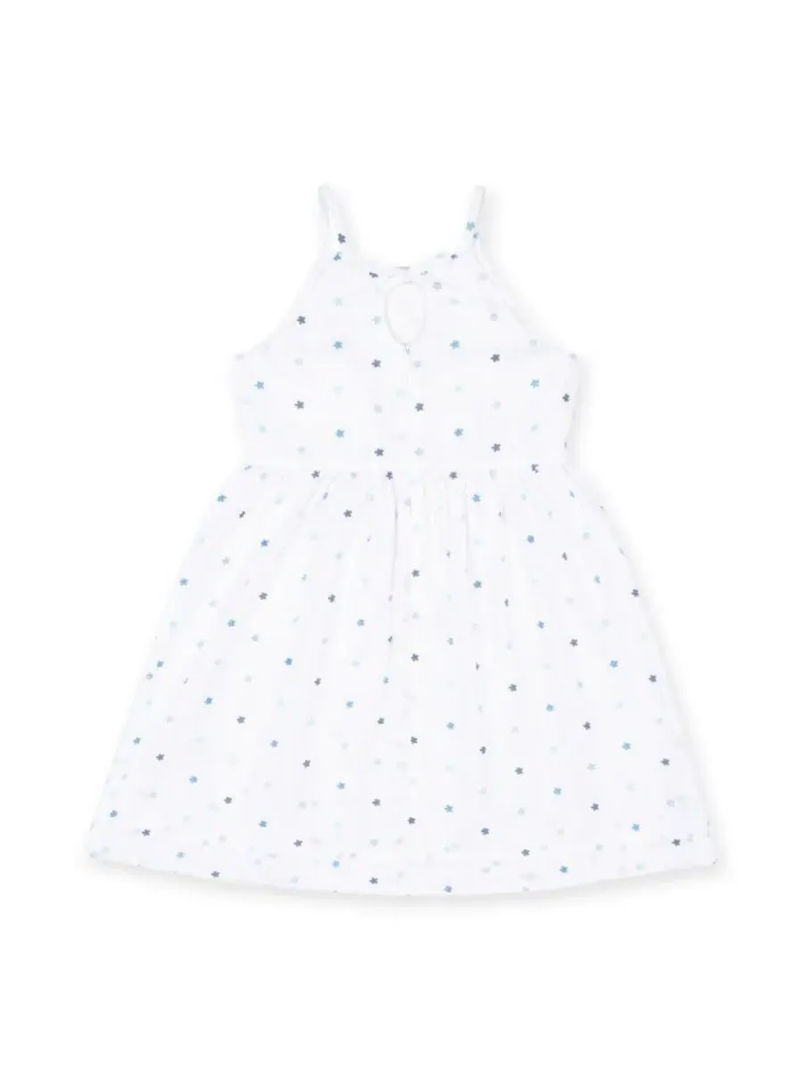 Платье с вышивкой Big Girls Embroidered Floral Florence Eiseman — изображение 3 из 3, белый