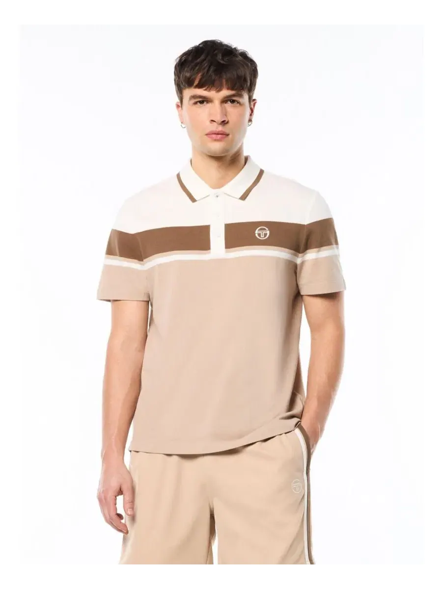 Поло из хлопкового пике с коротким рукавом Damarindo Sergio Tacchini — изображение 1 из 5, коричневый