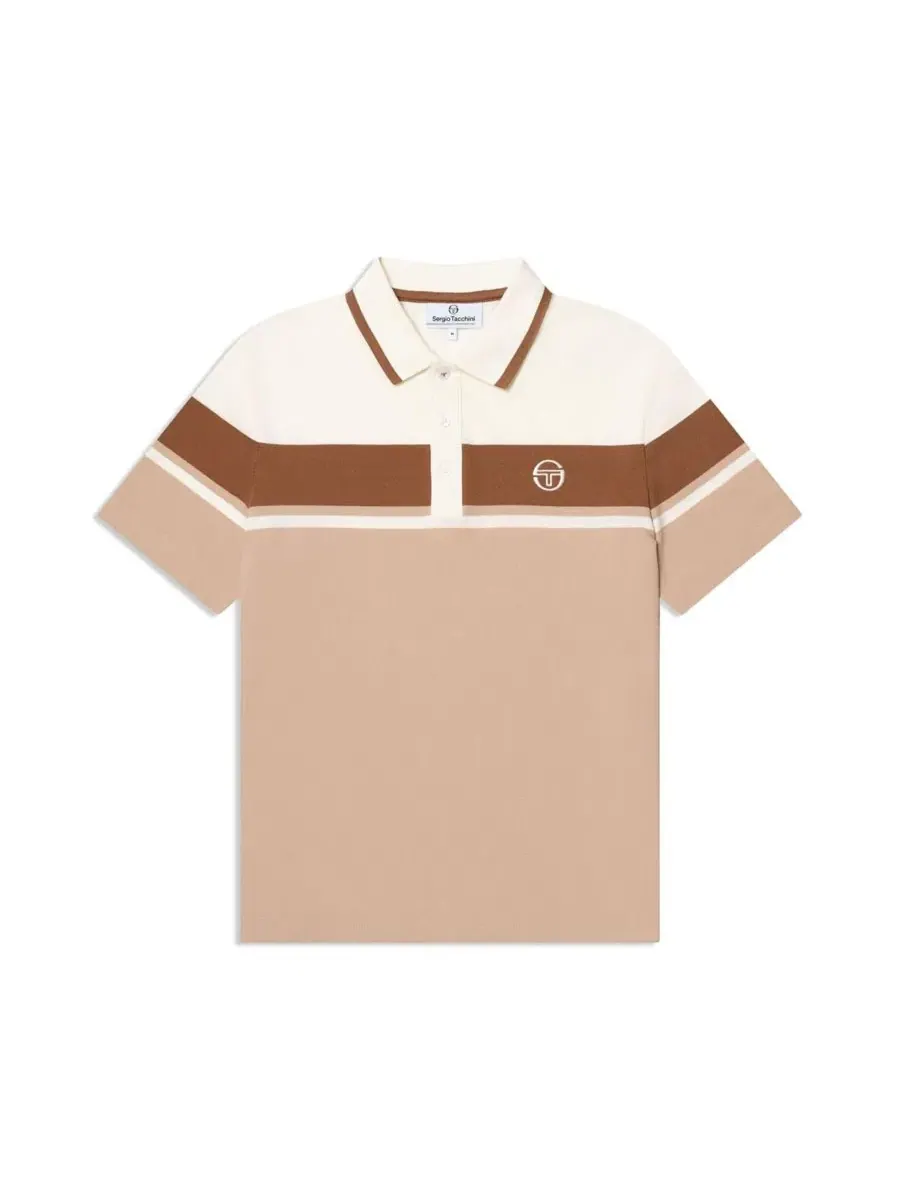 Поло из хлопкового пике с коротким рукавом Damarindo Sergio Tacchini — изображение 5 из 5, коричневый