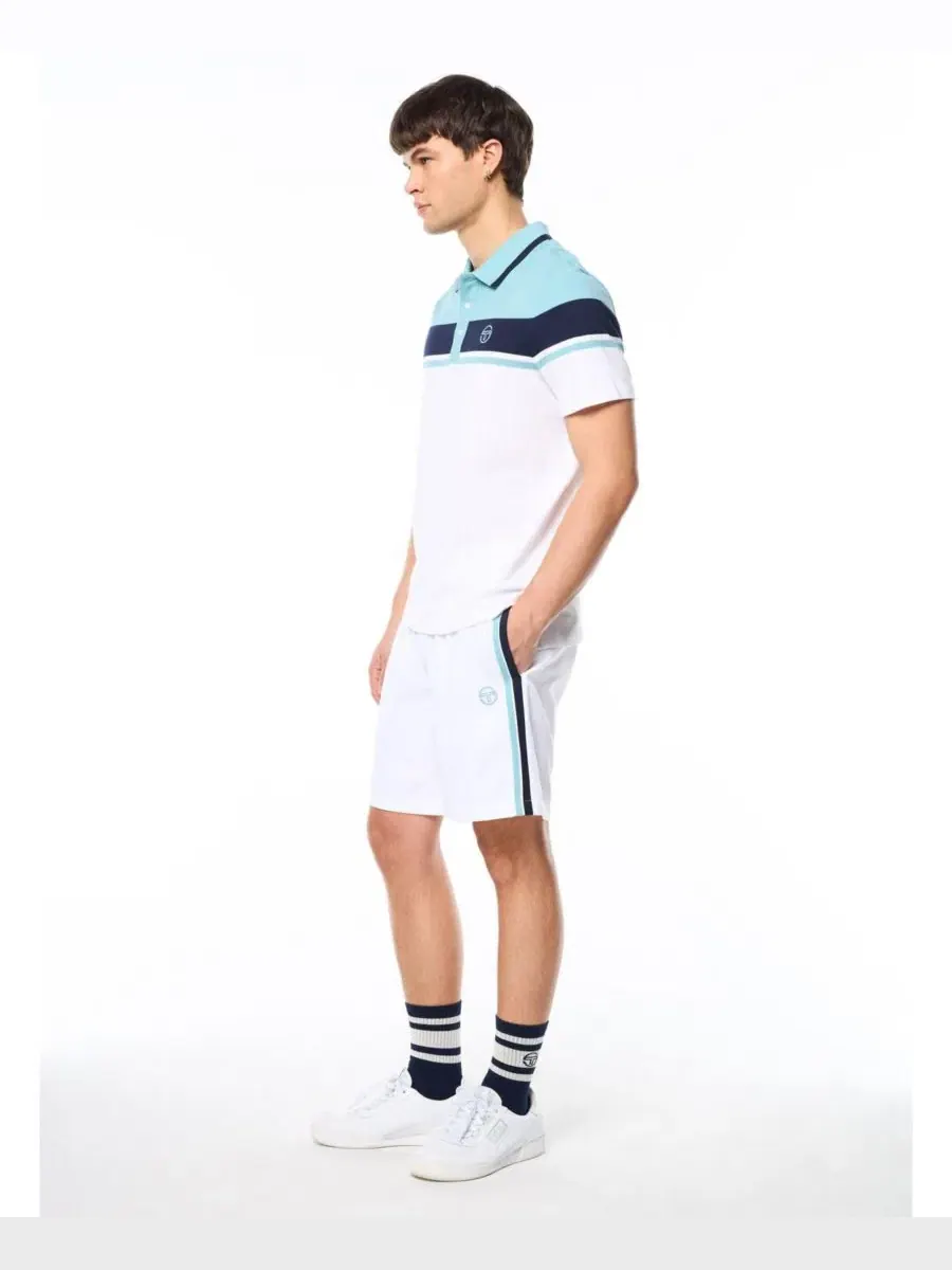 Поло из хлопка пике с полоской Damarindo Sergio Tacchini — изображение 2 из 5, белый