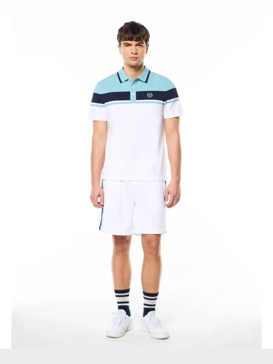 Поло из хлопка пике с полоской Damarindo Sergio Tacchini — изображение 3 из 5, белый