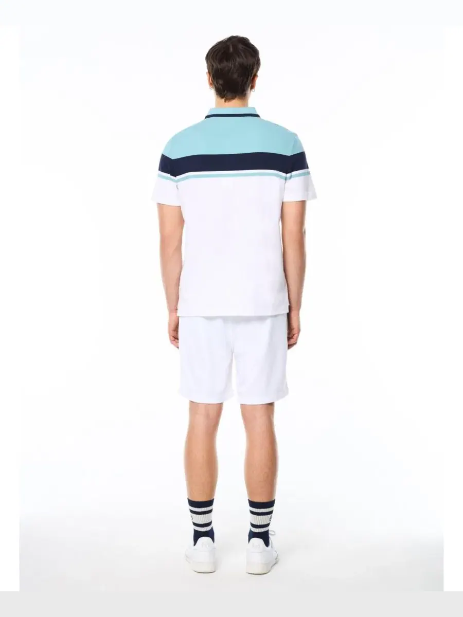 Поло из хлопка пике с полоской Damarindo Sergio Tacchini — изображение 4 из 5, белый