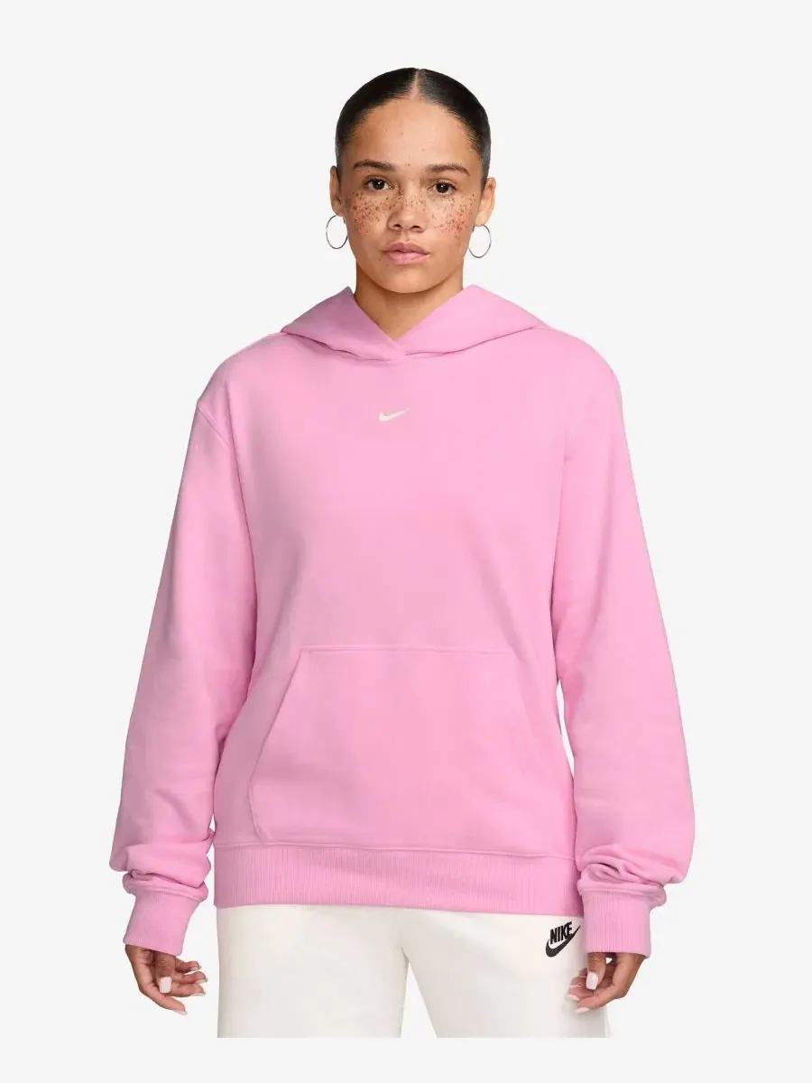 Худи женское с капюшоном Studio Fleece Nike — изображение 1 из 3, розовый