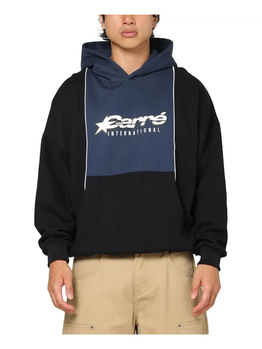 Худи с принтом, с капюшоном, Piped Pullover Hoodie CARRE — изображение 1 из 5, черный