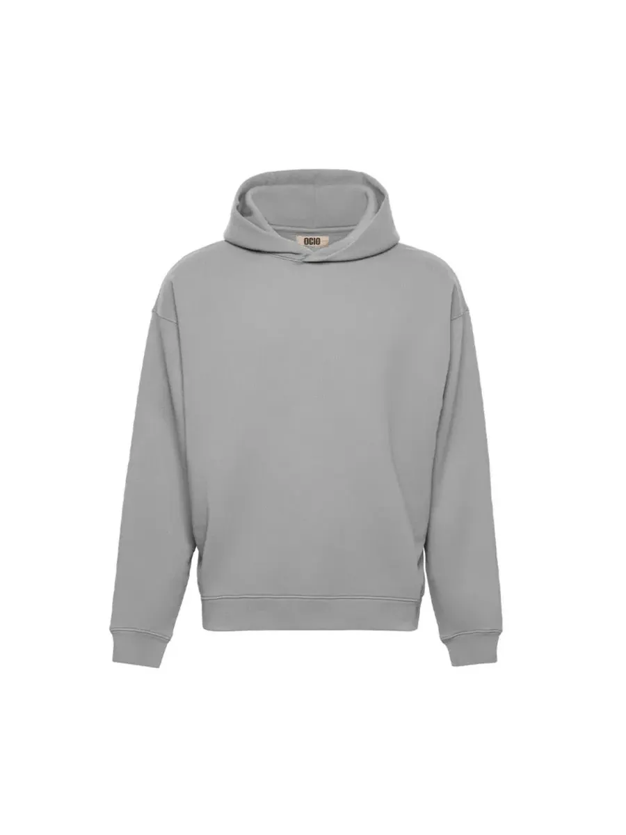 Худи оверсайз из органического хлопка Teddy Ocio — изображение 4 из 7, пепельный