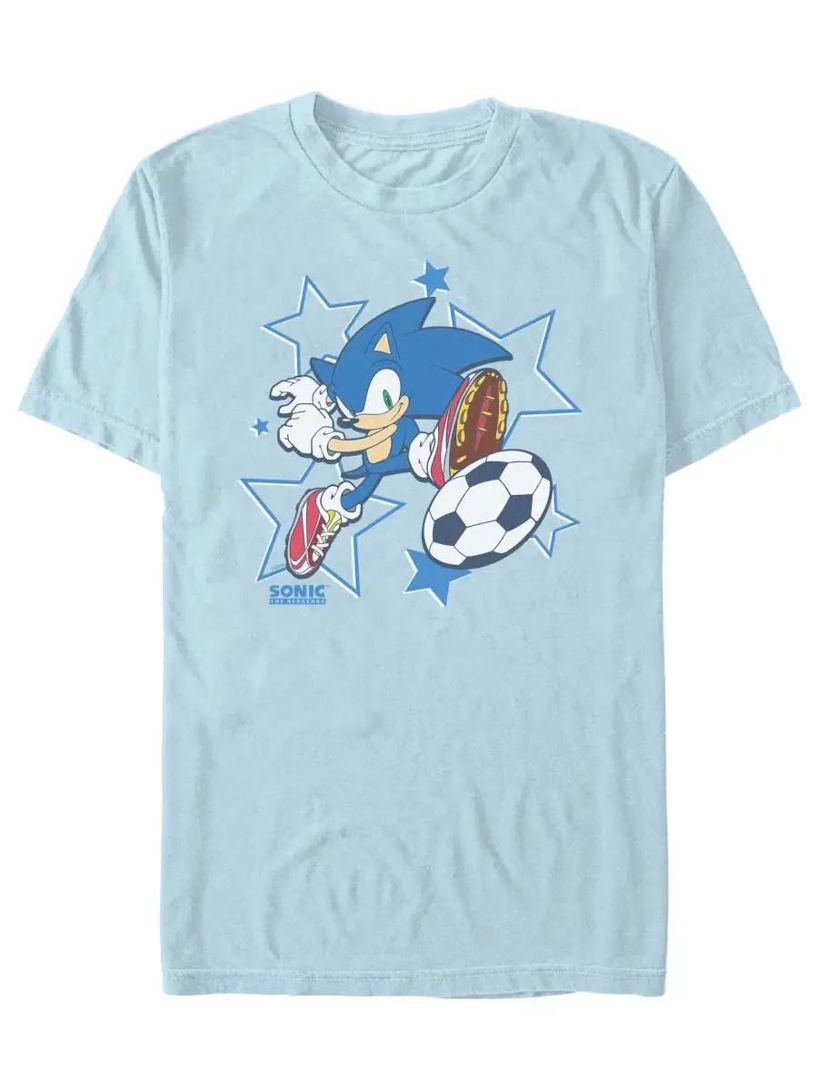 Футболка с принтом Sonic Men's Soccer Graphic Fifth Sun — изображение 1 из 3, светлый синий