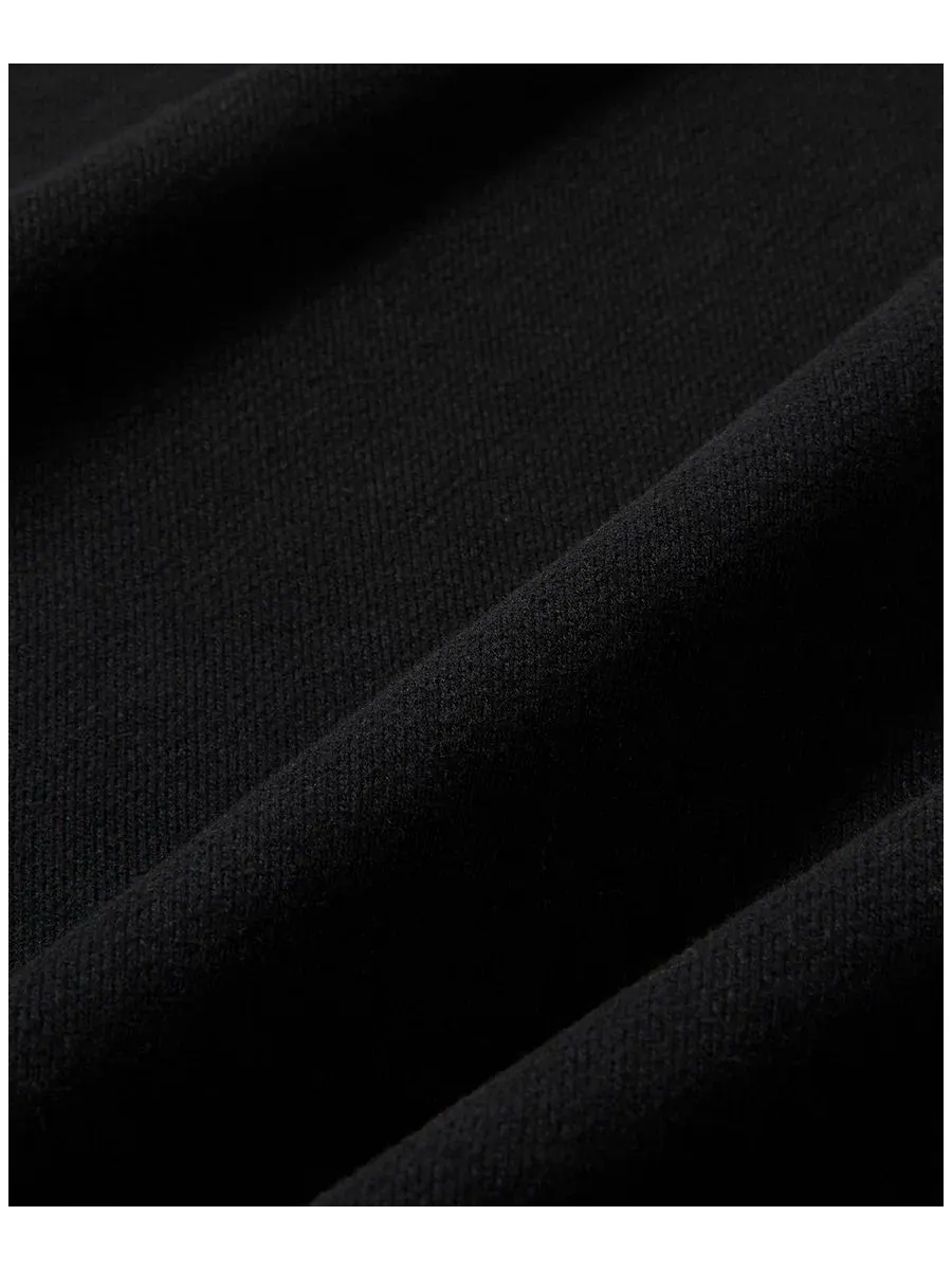 Брюки для женщин Nike Studio Fleece, свободный крой, широкие штанины — изображение 7 из 8, черный
