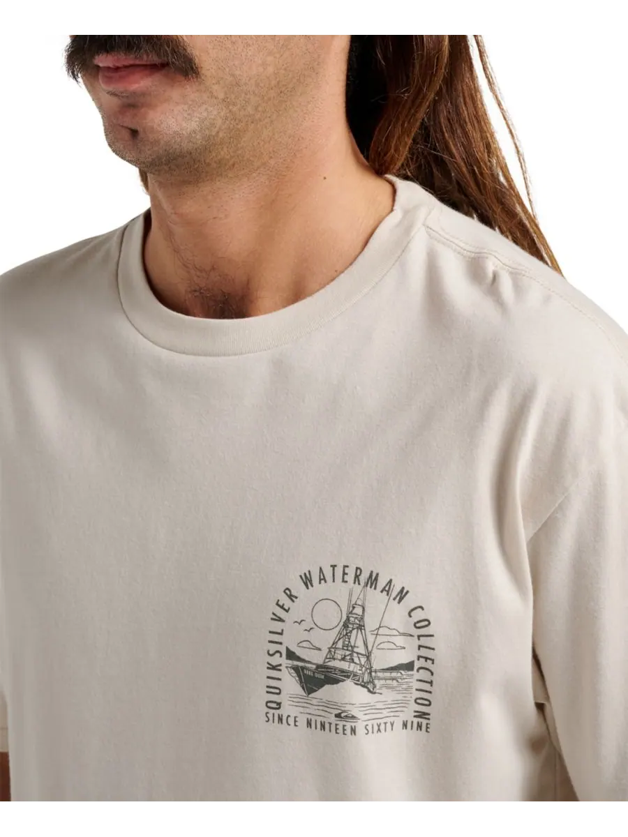Мужская футболка Quiksilver Comfort Fit Quiksilver Waterman — изображение 4 из 7, лунный свет