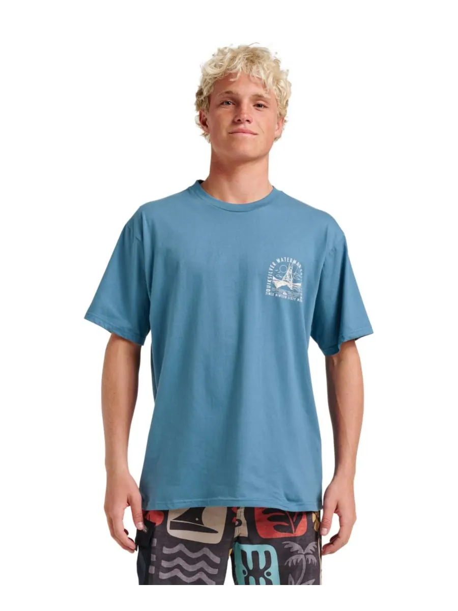 Мужская футболка Quiksilver Comfort Fit Quiksilver Waterman — изображение 5 из 7, лунный свет