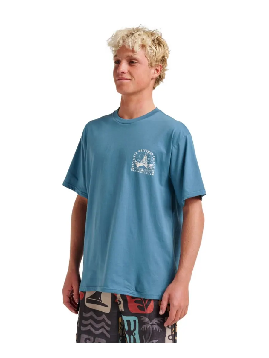 Мужская футболка Quiksilver Comfort Fit Quiksilver Waterman — изображение 6 из 7, лунный свет