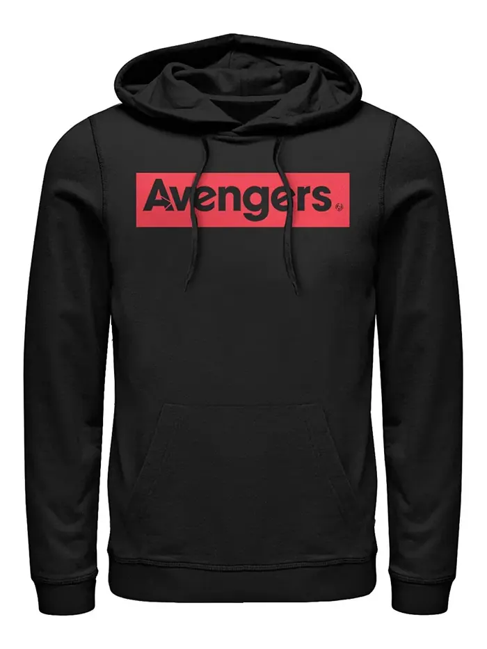 Мужская толстовка с капюшоном Marvel Avengers Classic Logo Fifth Sun — изображение 1 из 1, черный