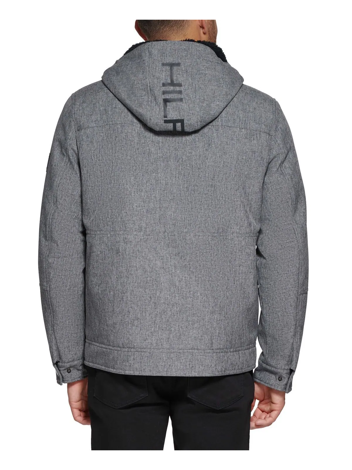 Мужская куртка softshell с капюшоном и подкладкой из шерпы Tommy Hilfiger — изображение 2 из 6, серый