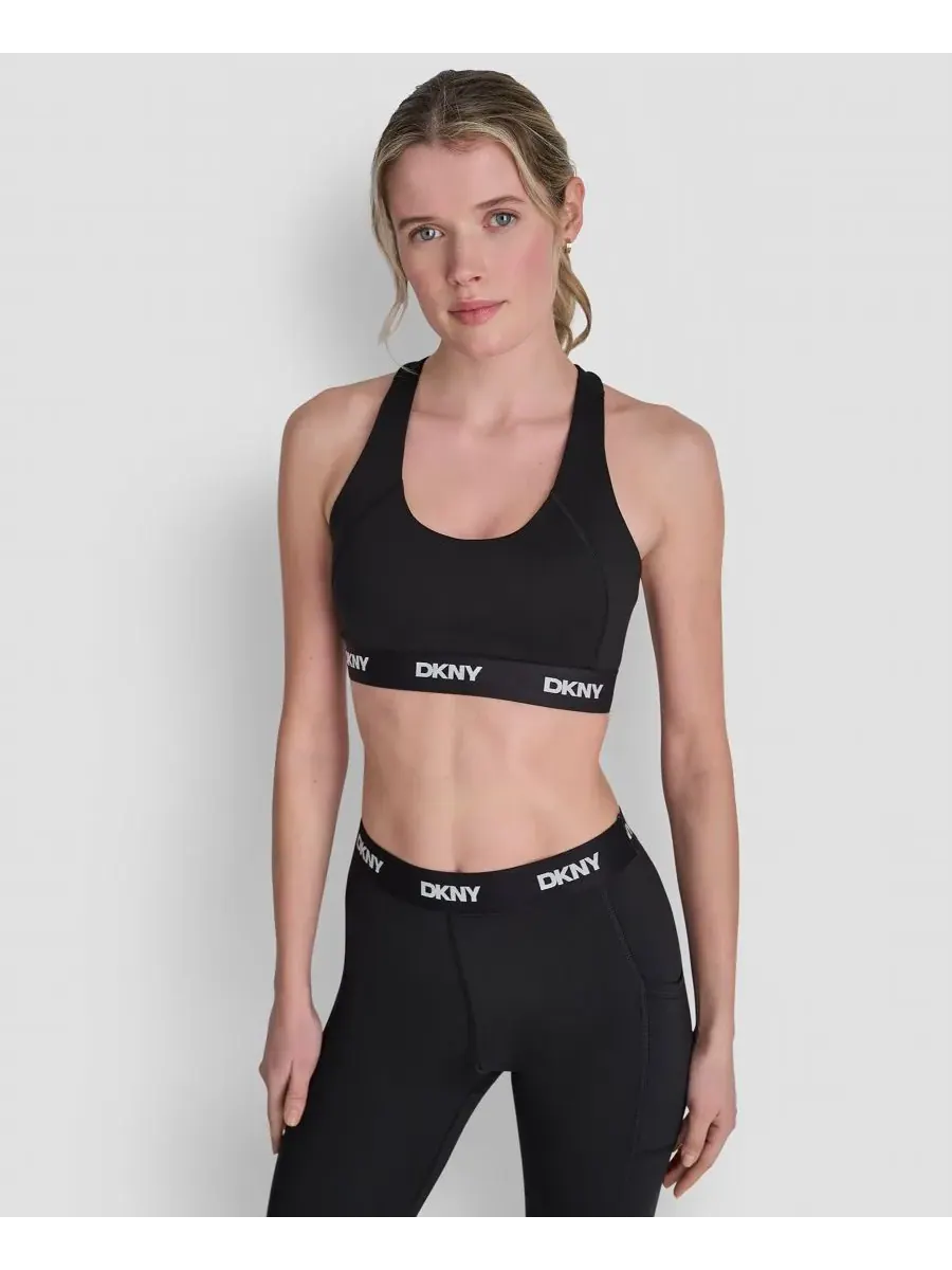 Женский компрессионный спортивный бюстгальтер Balance с логотипом DKNY Sport