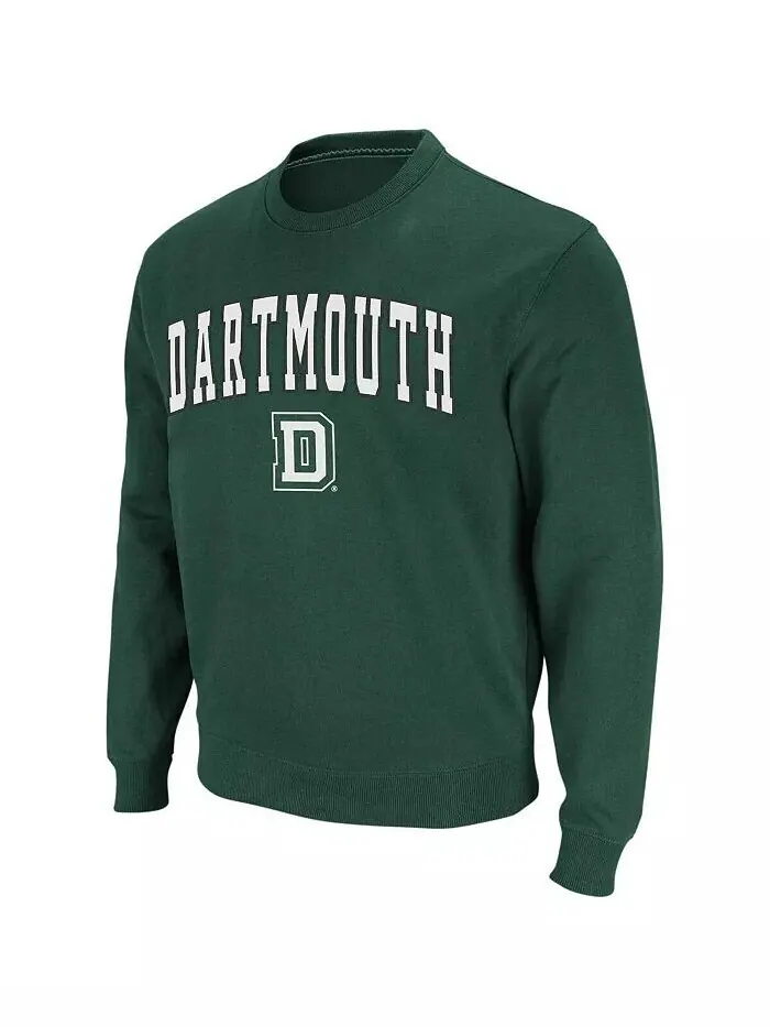 Мужская толстовка Dartmouth Big Green Arch & Logo с круглым вырезом Colosseum — изображение 4 из 4, зеленый
