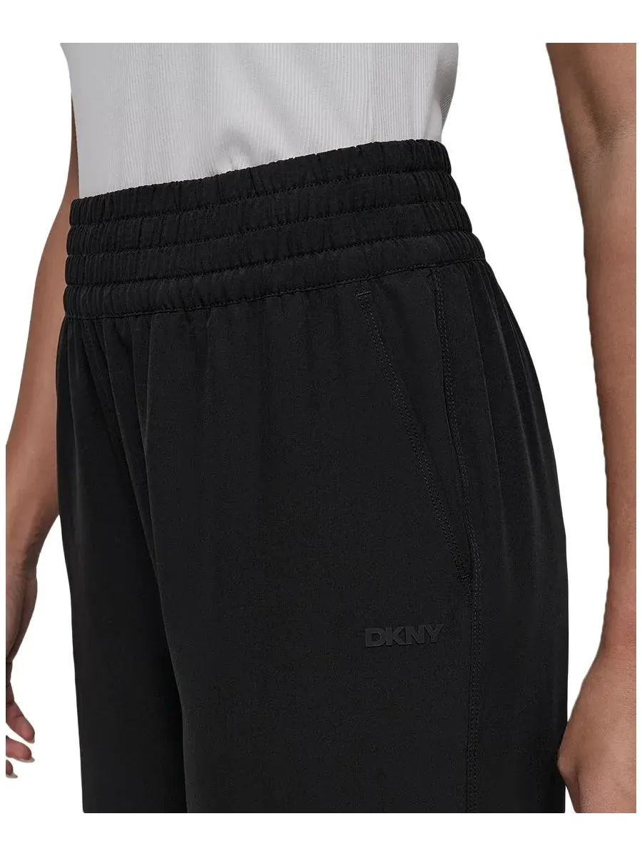 Женские брюки Hudson Stretch Wide-Leg Pull-On Pants DKNY — изображение 4 из 6, черный