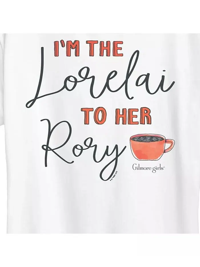 Модная футболка с рисунком Gilmore Girls больших размеров Hybrid Apparel — изображение 3 из 3, белый