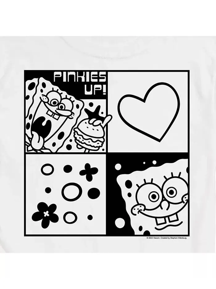 Мужская футболка SpongeBob с коротким рукавом AIRWAVES — изображение 3 из 3, белый