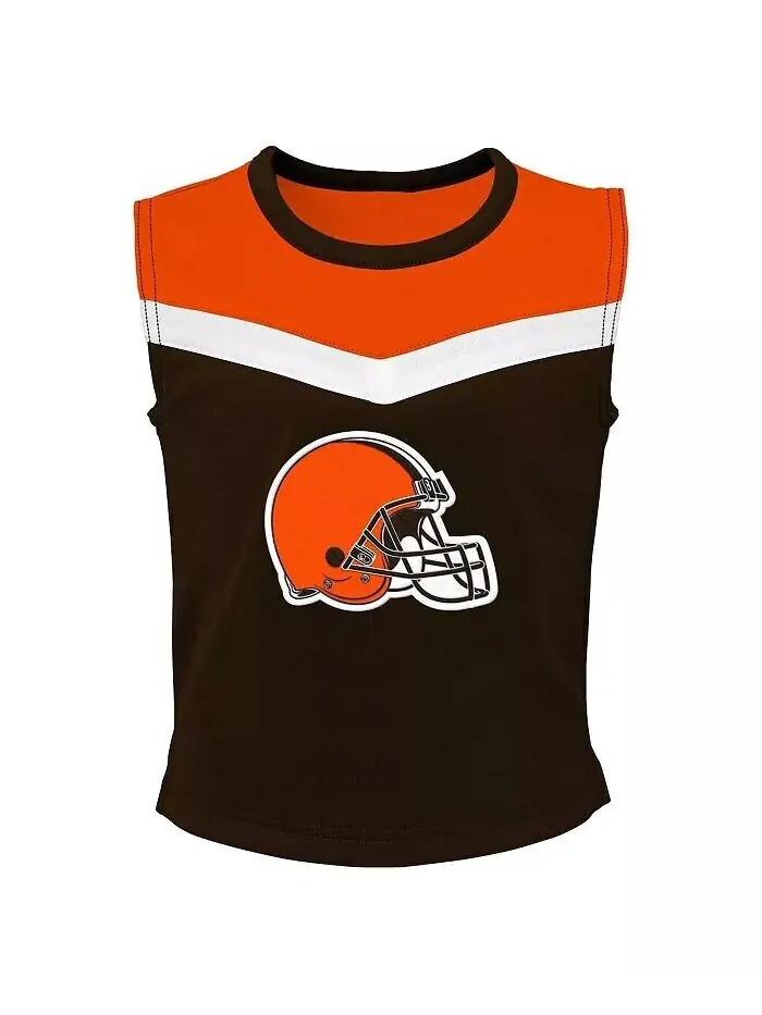 Коричневый комплект из двух предметов для девочек Big Girls Cleveland Browns Spirit Outerstuff — изображение 2 из 3