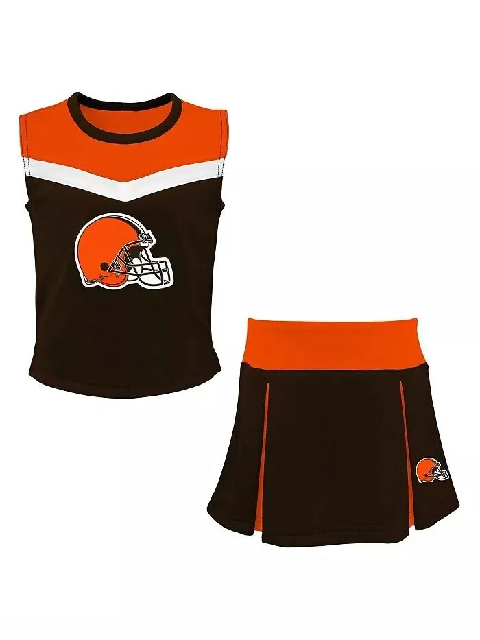 Комплект из двух предметов для поддержки Big Girls Brown Cleveland Browns Spirit Outerstuff — изображение 1 из 3