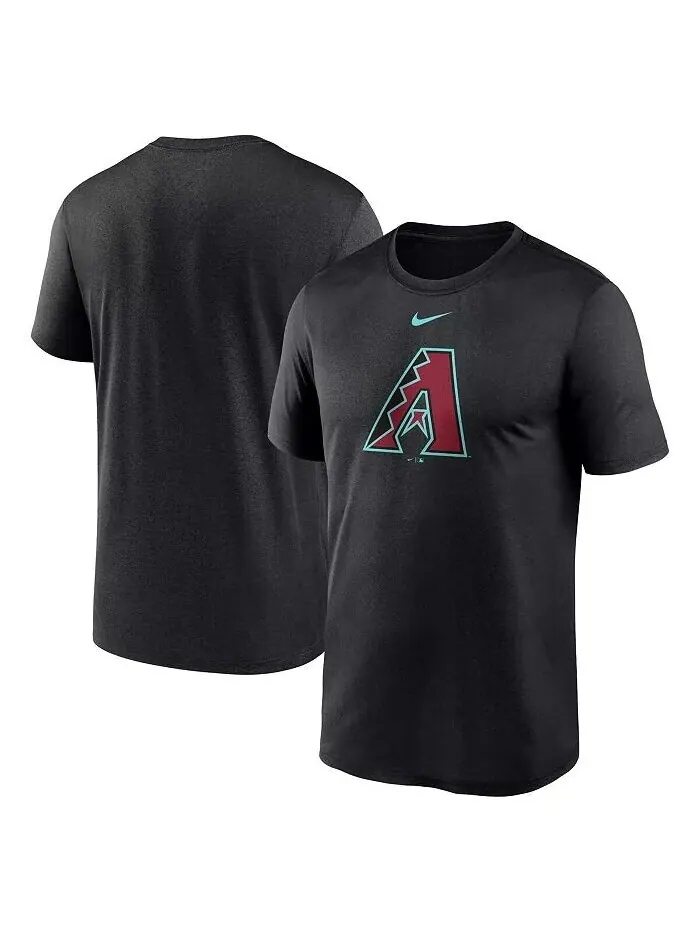 Мужская черная футболка с большим логотипом Arizona Diamondbacks Legend Fuse Performance Nike — изображение 1 из 3, черный