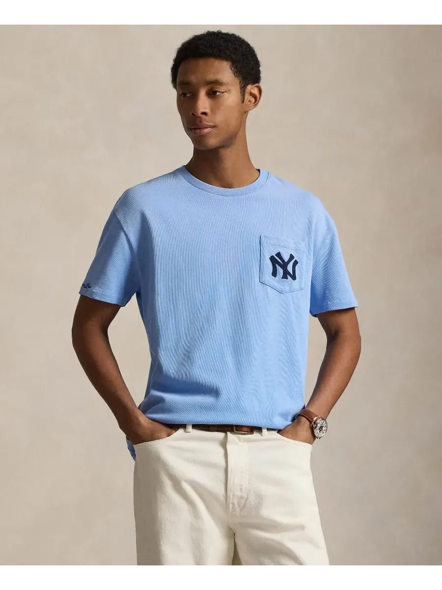 Мужская футболка с круглым вырезом Polo Ralph Lauren — изображение 1 из 10, синий