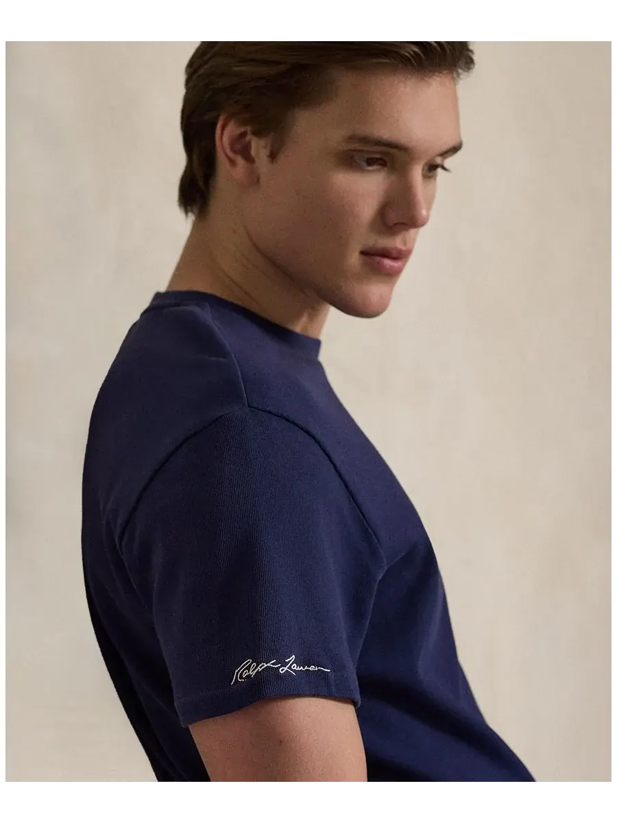 Мужская футболка с круглым вырезом Polo Ralph Lauren, темно-cobalt — изображение 3 из 10, кобальт