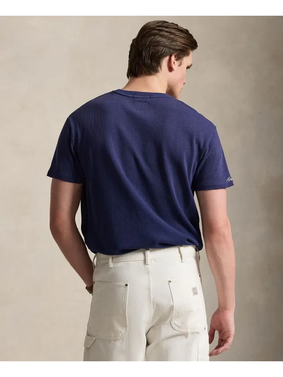 Мужская футболка с круглым вырезом Polo Ralph Lauren, темно-cobalt — изображение 4 из 10, кобальт