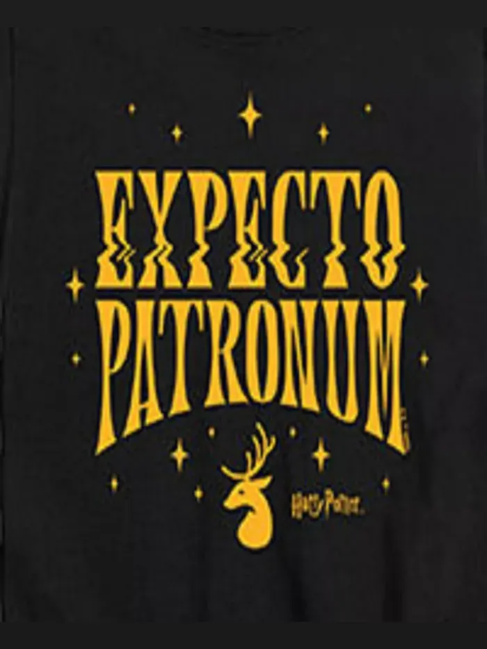 Футболка с принтом "Expecto Patronum" для мальчиков Harry Potter — изображение 3 из 3, черный