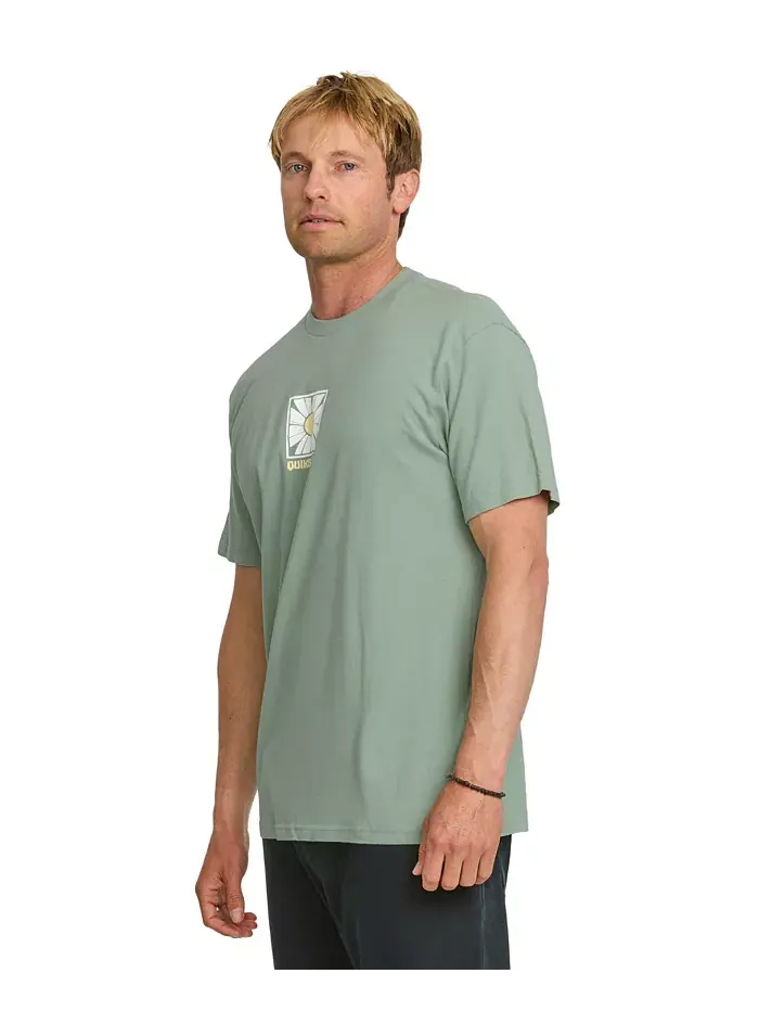 Мужская футболка Bloomy с коротким рукавом Quiksilver — изображение 3 из 5, зеленый
