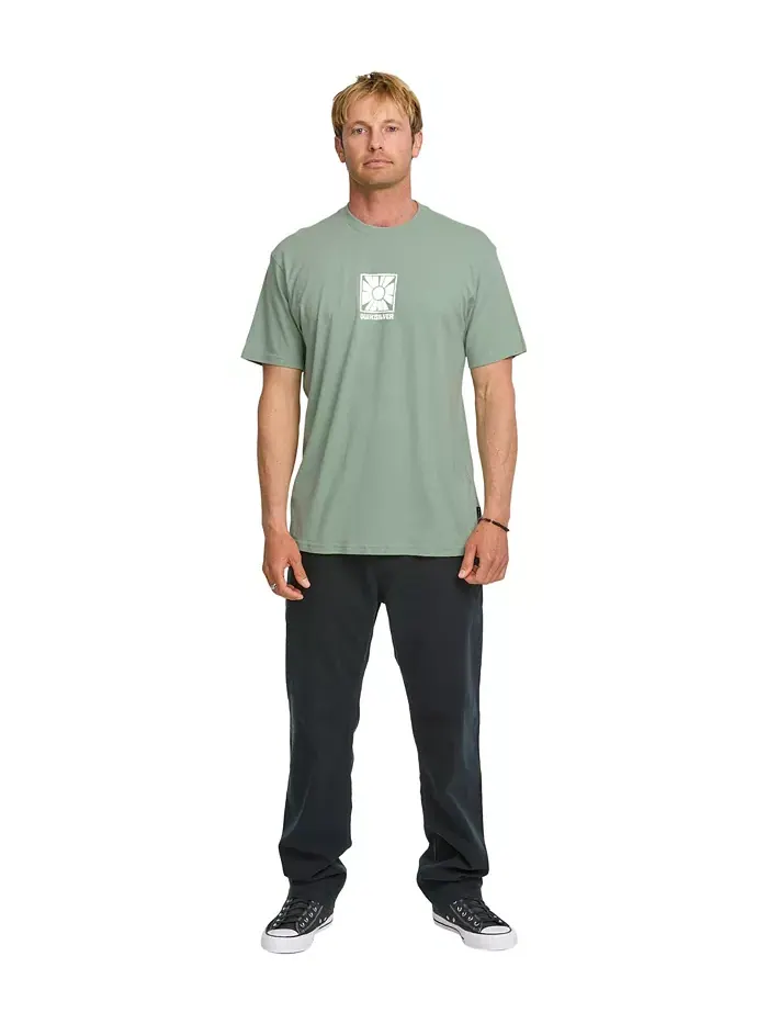 Мужская футболка Bloomy с коротким рукавом Quiksilver — изображение 5 из 5, зеленый