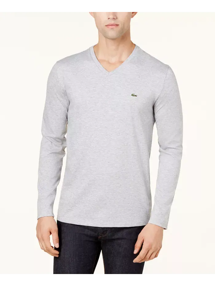 Футболка Lacoste, мужская, V-образный вырез