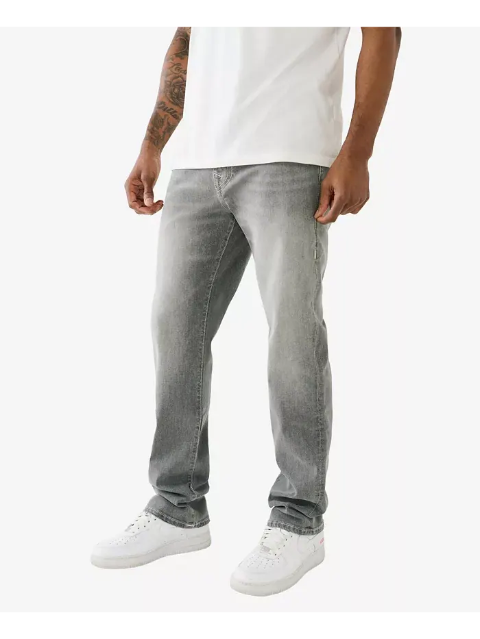 Мужские прямые джинсы Ricky с накладными карманами True Religion — изображение 3 из 3, серый