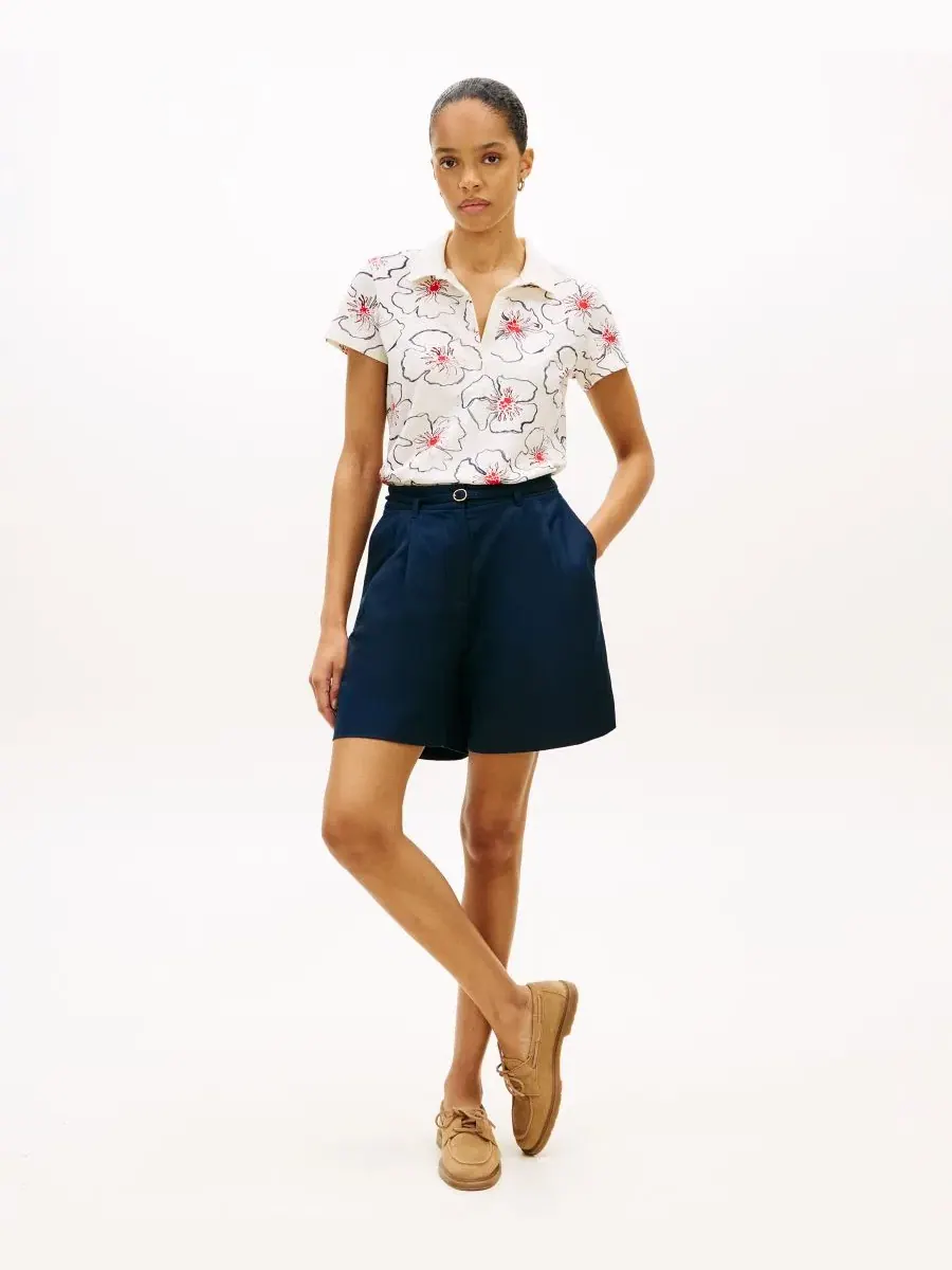 Женская поло с коротким рукавом и принтом Tommy Hilfiger — изображение 2 из 4