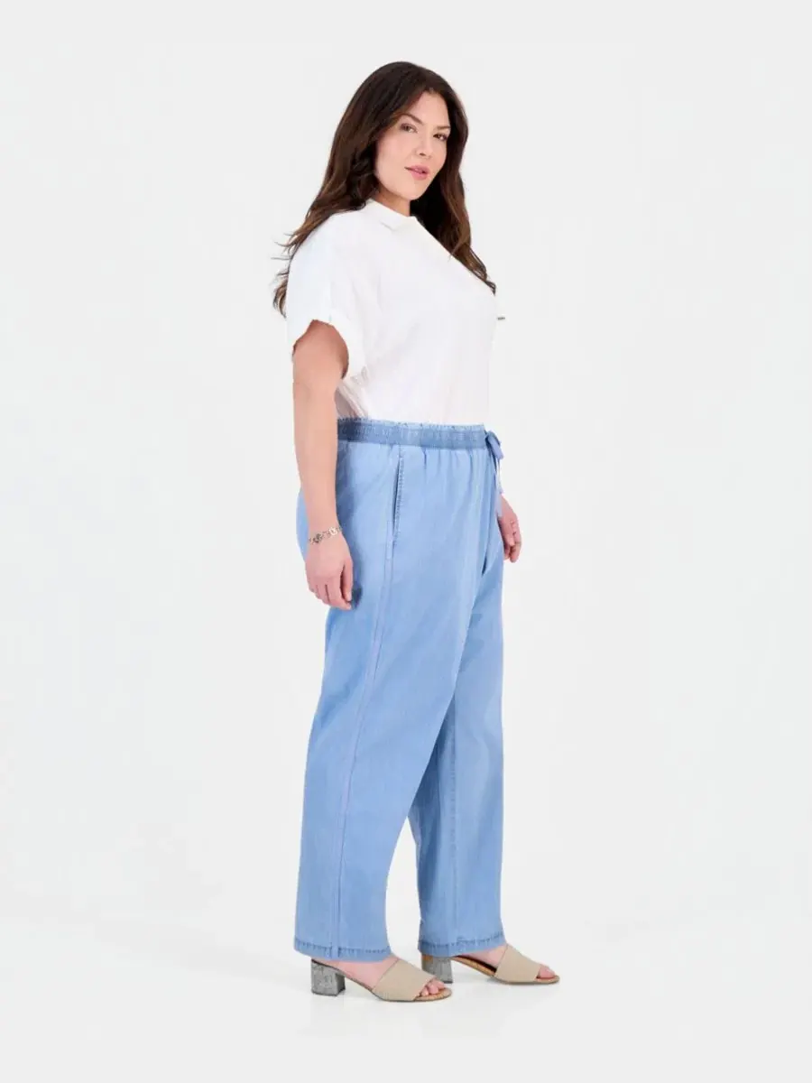 Широкие брюки с завязками на талии Style & Co Plus — изображение 2 из 4