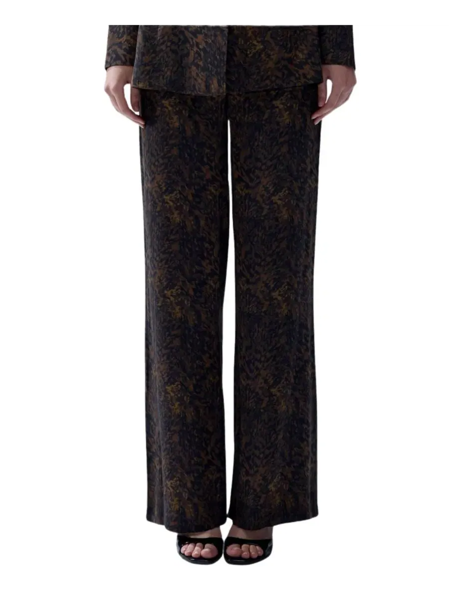 Брюки-клеш с принтом леопард Kangaroo Bootcut Pants PCFG
