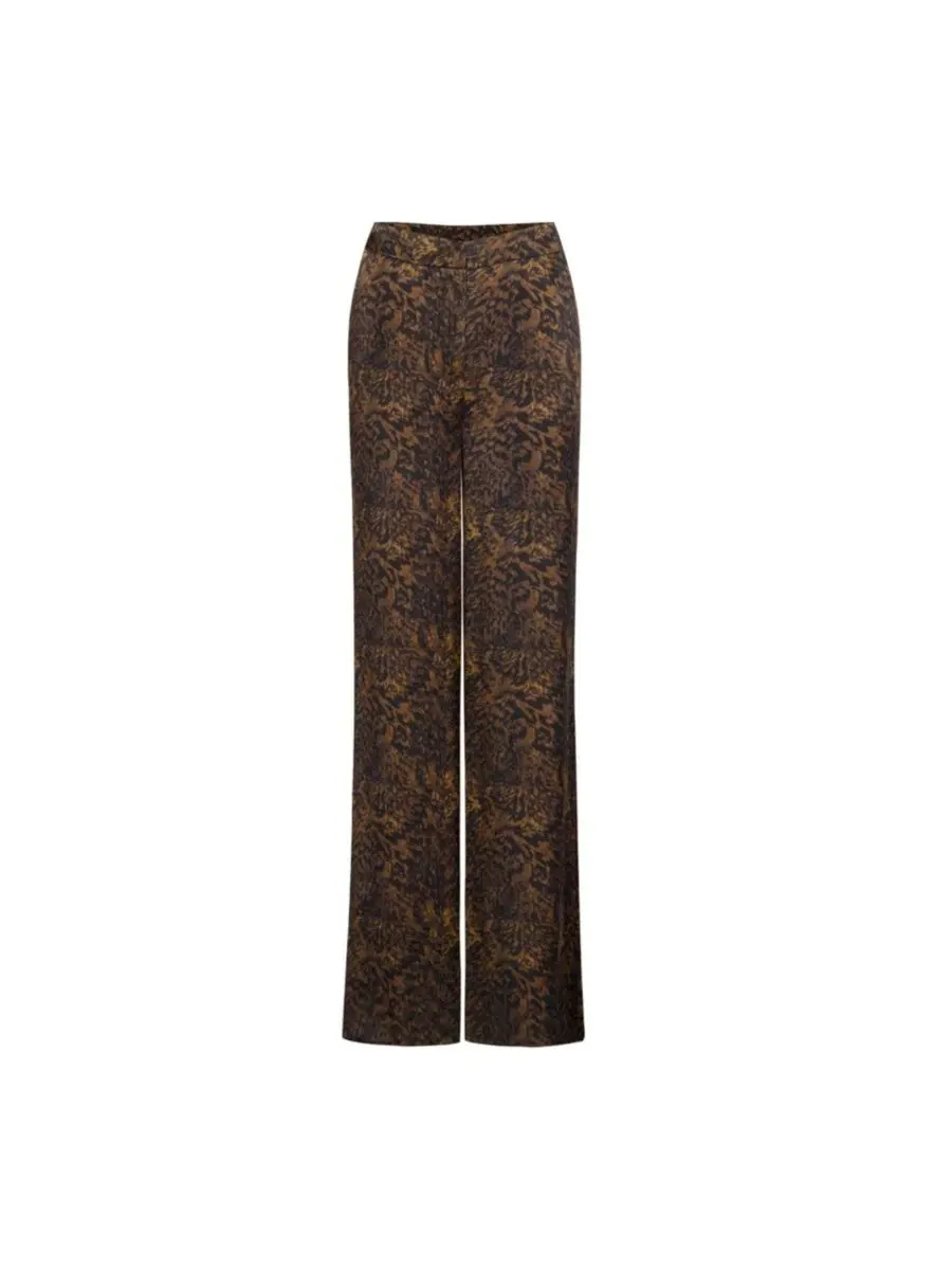 Брюки-клеш с принтом леопард Kangaroo Bootcut Pants PCFG — изображение 3 из 5, коричневый