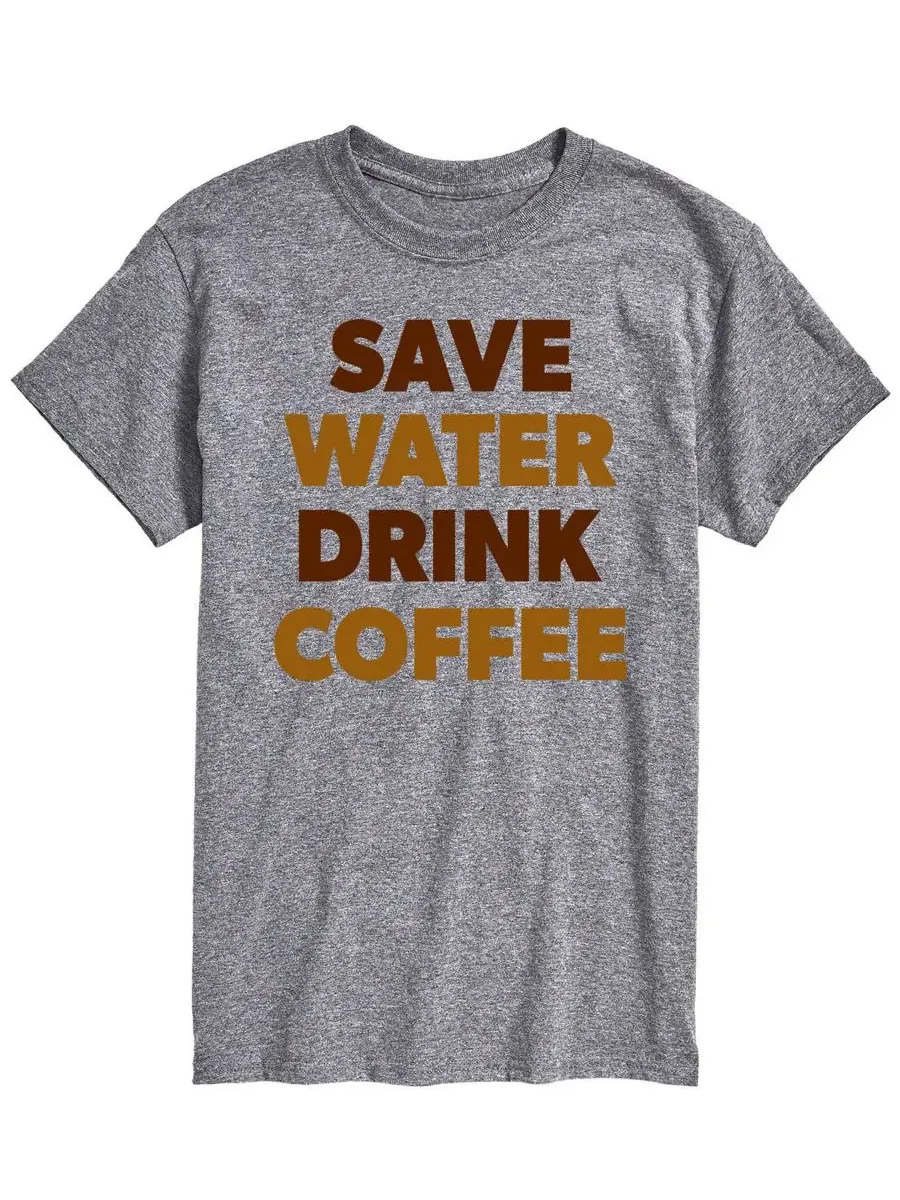 Футболка с коротким рукавом и принтом Save Water Drink Coffee AIRWAVES — изображение 1 из 3, приглушенный