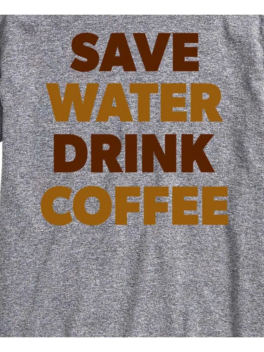 Футболка с коротким рукавом и принтом Save Water Drink Coffee AIRWAVES — изображение 3 из 3, приглушенный
