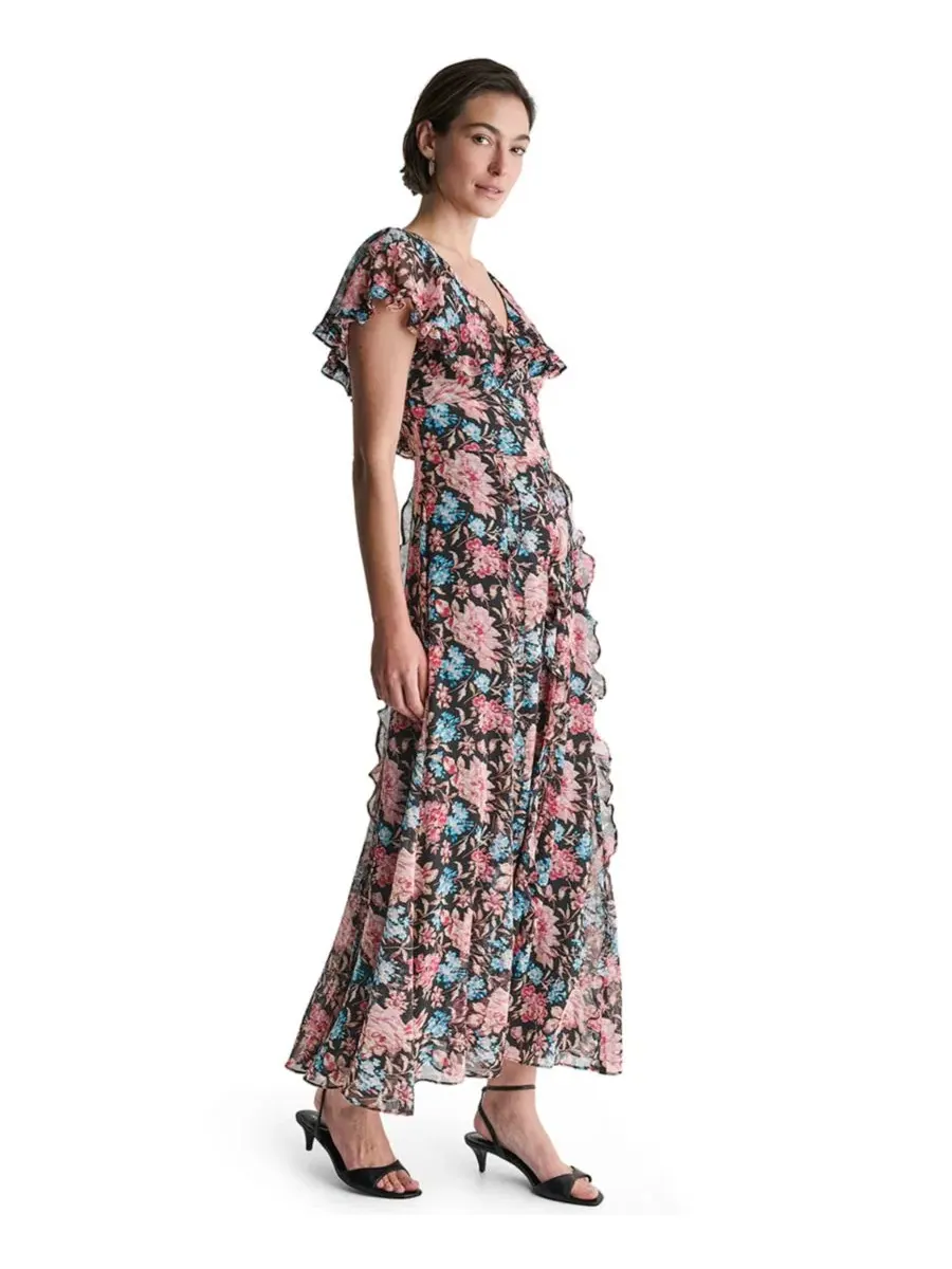 Платье макси с принтом, без рукавов BCBG — изображение 2 из 5, черный мульти