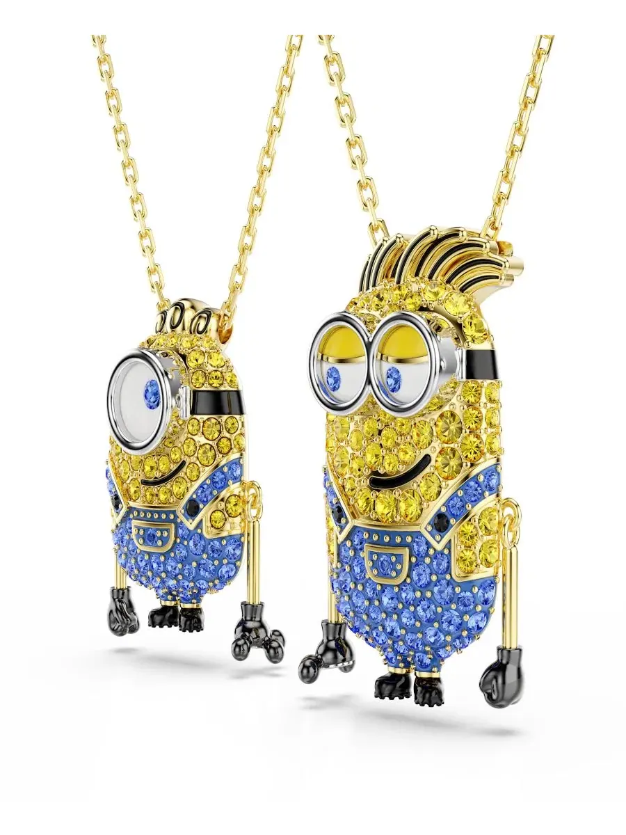 Комплект подвесок с кристаллами Swarovski Minions James and Henry — изображение 4 из 12, золото
