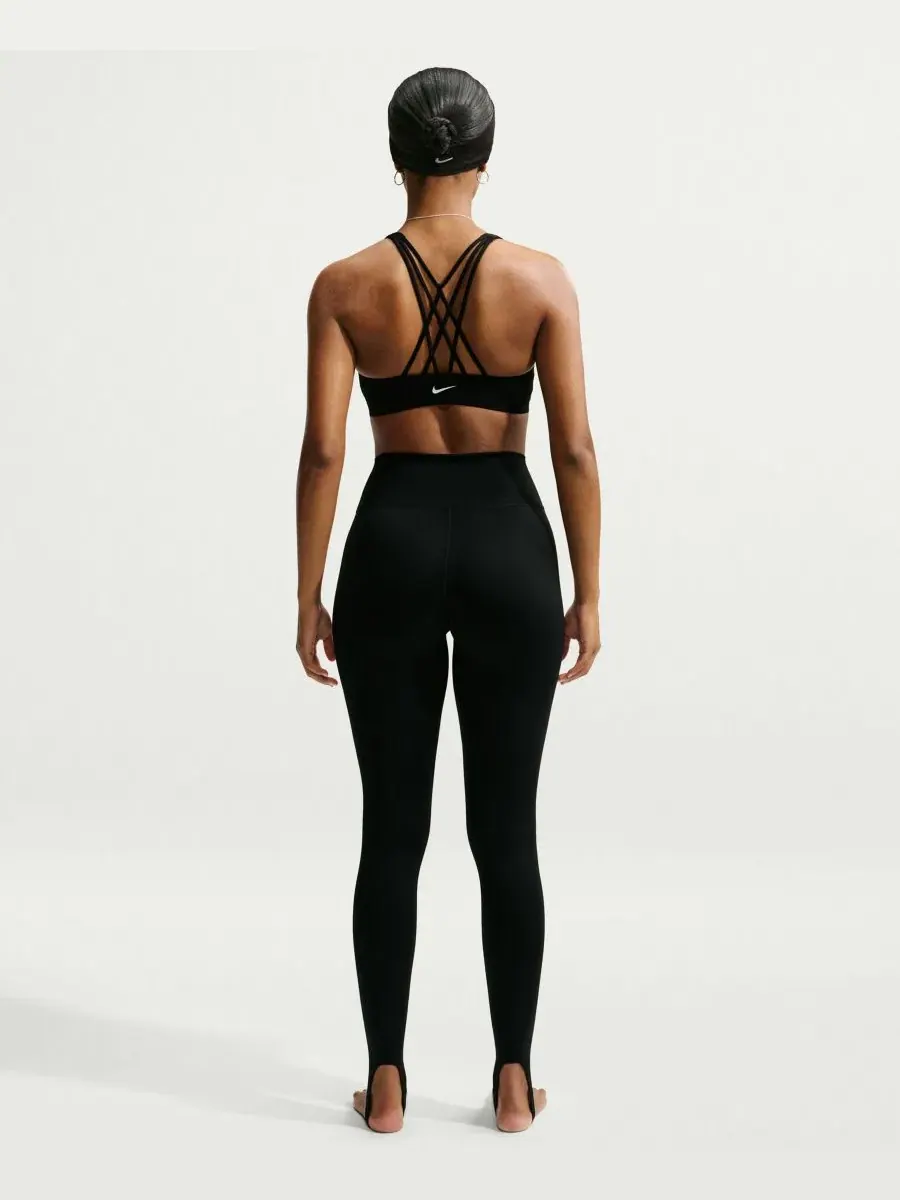 Леггинсы с высокой посадкой и штрипками Nike One — изображение 8 из 8, черный/белый