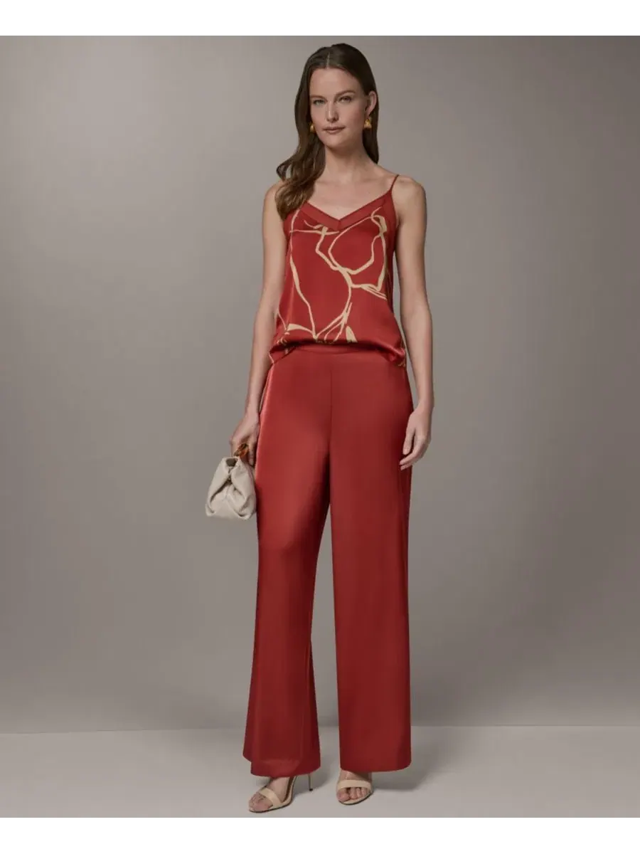 Брюки женские с широкой штаниной Donna Karan New York — изображение 6 из 6, коричневый