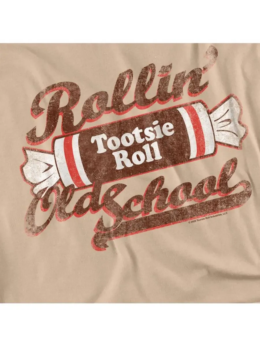 Футболка в стиле олдскул больших размеров Tootsie Roll — изображение 2 из 3, бежевый