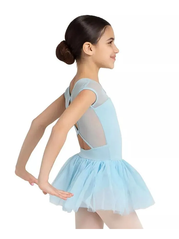 Платье-пачка с вырезом на спине для девочек Capezio — изображение 2 из 5, светлый синий