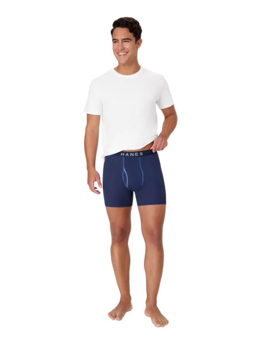 Hanes Мужские боксеры Ultimate Ringer, комплект из 4 штук — изображение 2 из 6, разноцветный