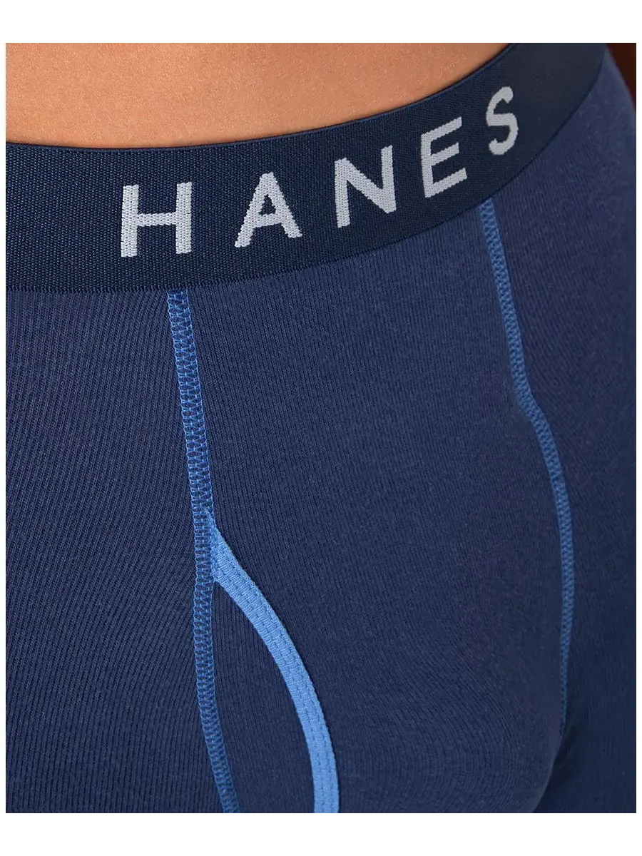 Hanes Мужские боксеры Ultimate Ringer, комплект из 4 штук — изображение 4 из 6, разноцветный
