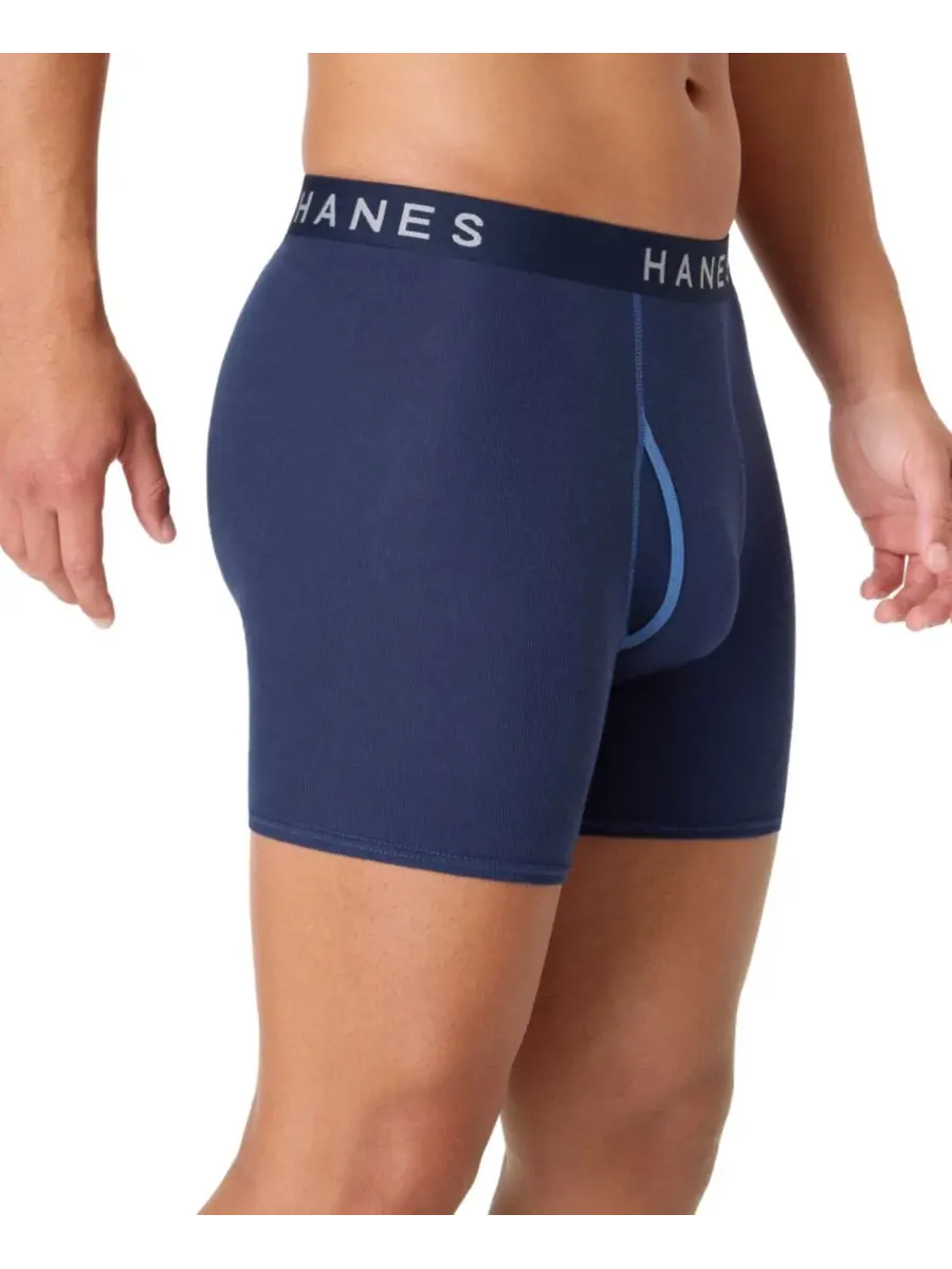 Hanes Мужские боксеры Ultimate Ringer, комплект из 4 штук — изображение 5 из 6, разноцветный