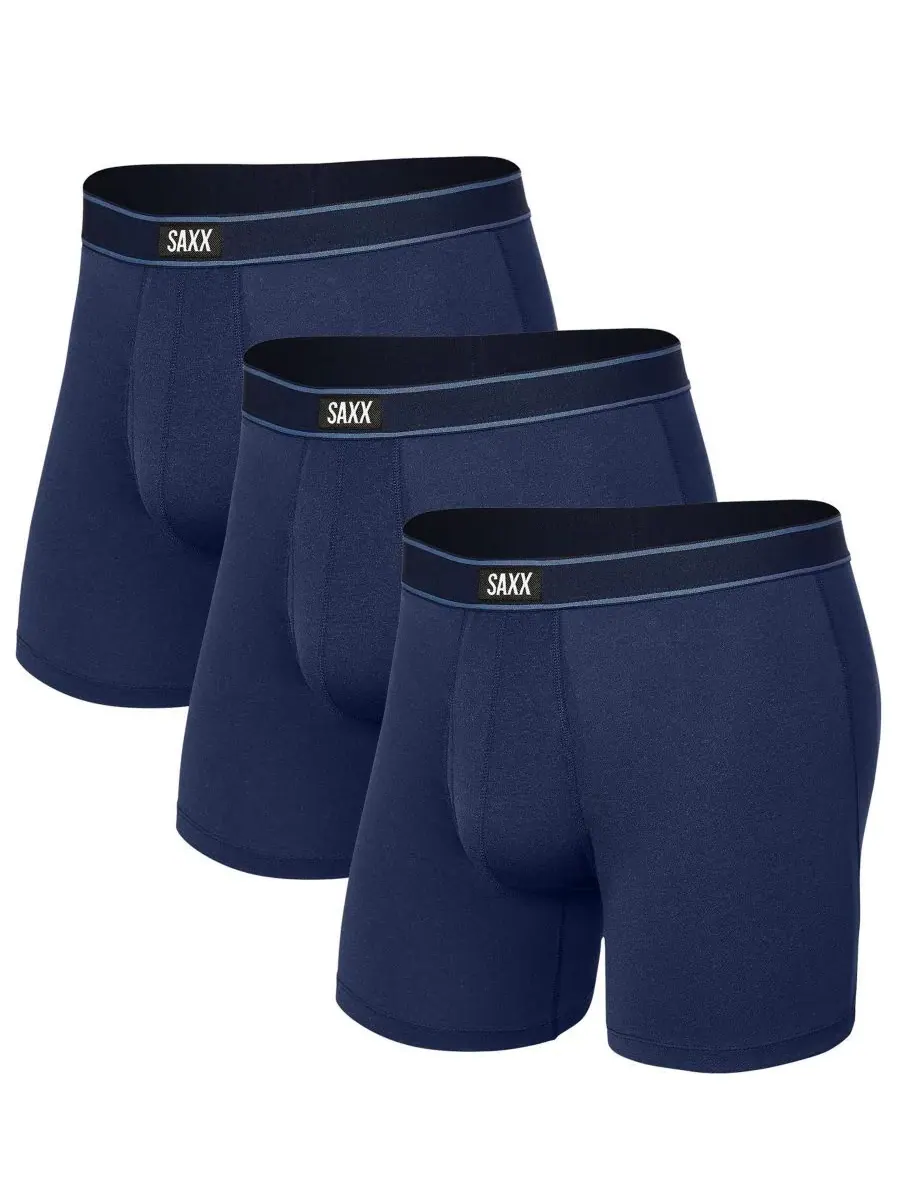 SAXX Мужские боксеры Daytripper Comfort Stretch, комплект из 3 штук — изображение 1 из 3, темно-синий