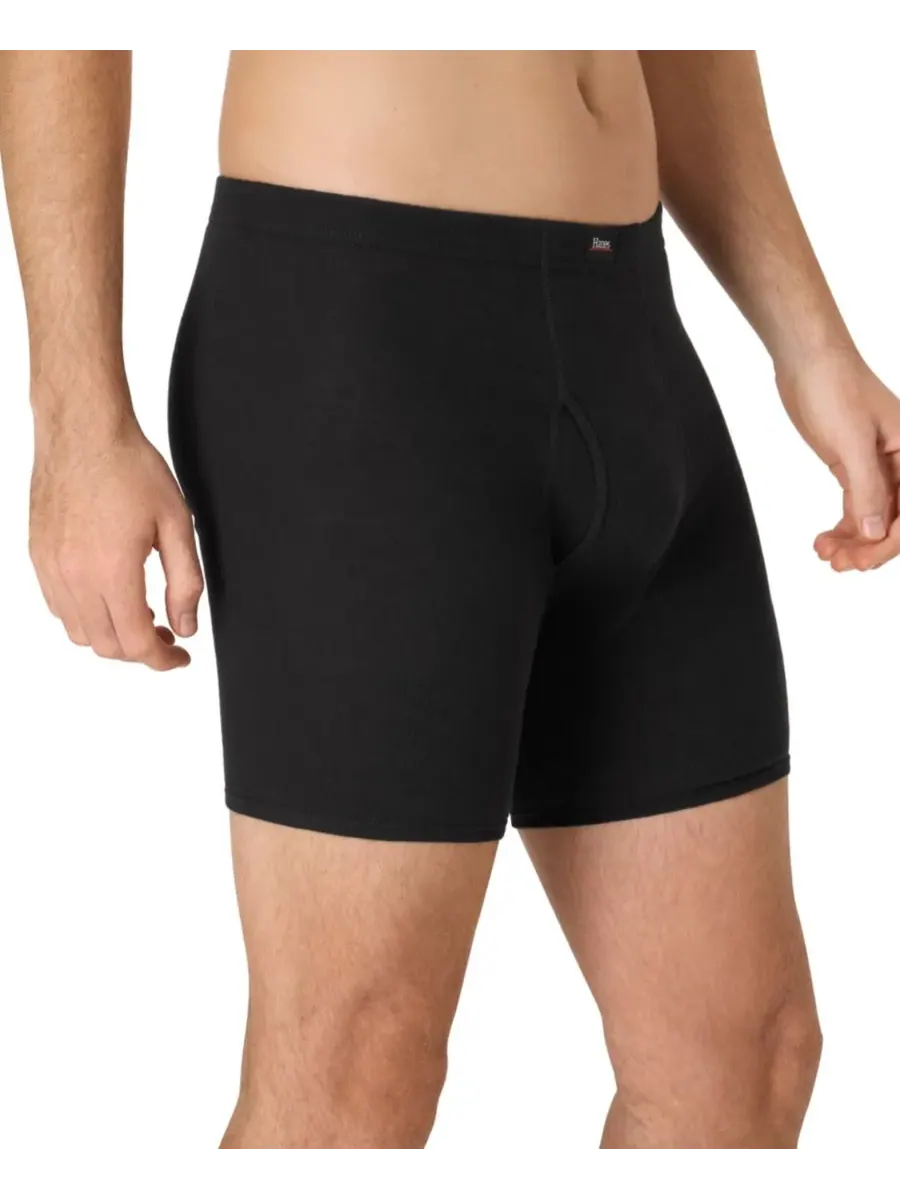 Hanes Мужские боксеры из высококачественного хлопка, комплект из 4 штук — изображение 4 из 6, разноцветный