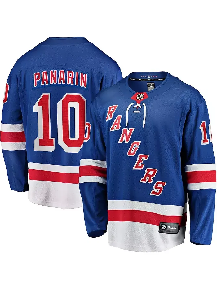 Мужская домашняя джерси New York Rangers Premier Breakaway игрока Артемия Панарина синего цвета — изображение 1 из 3, синий